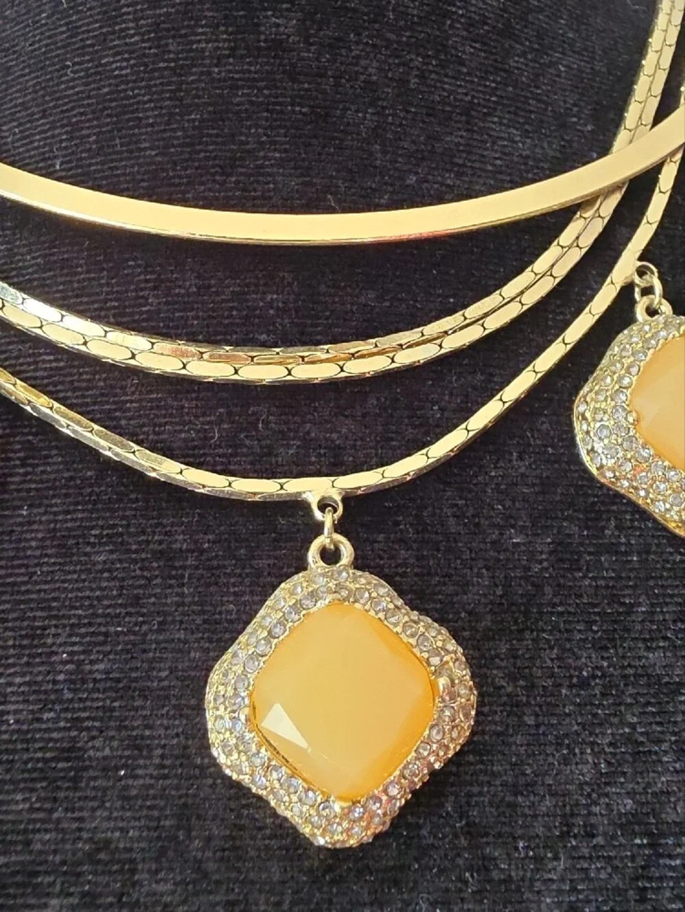 INC International Concepts Gold-Tone Layered Necklace with Yellow Pendants - Picture 5 of 6